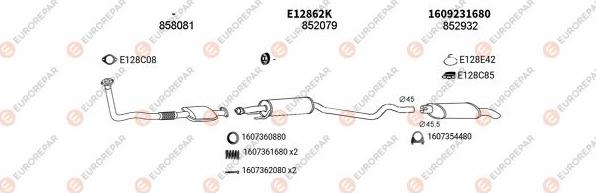 EUROREPAR EXH103197 - Система випуску ОГ autocars.com.ua