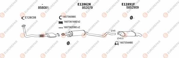 EUROREPAR EXH103198 - Система випуску ОГ autocars.com.ua