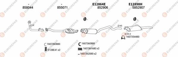 EUROREPAR EXH103199 - Система випуску ОГ autocars.com.ua