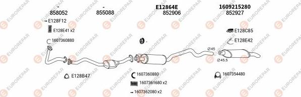 EUROREPAR EXH103203 - Система випуску ОГ autocars.com.ua