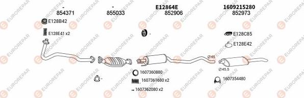 EUROREPAR EXH103206 - Система випуску ОГ autocars.com.ua