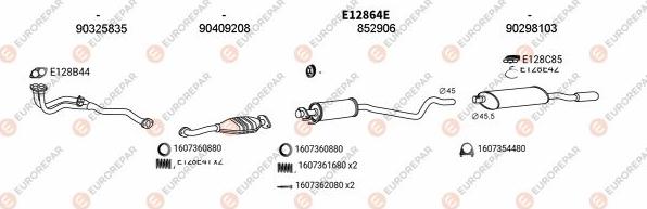 EUROREPAR EXH103217 - Система випуску ОГ autocars.com.ua