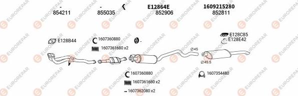 EUROREPAR EXH103219 - Система випуску ОГ autocars.com.ua