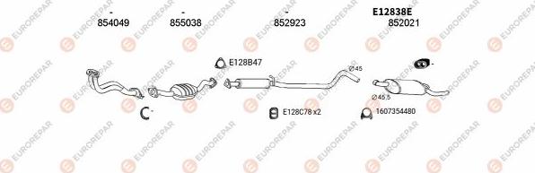 EUROREPAR EXH103221 - Система випуску ОГ autocars.com.ua