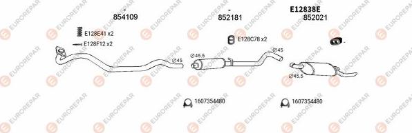 EUROREPAR EXH103229 - Система випуску ОГ autocars.com.ua