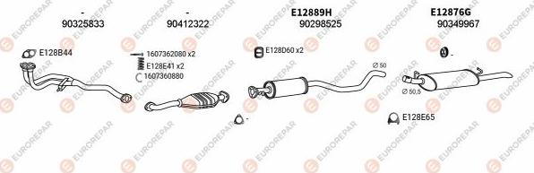 EUROREPAR EXH103232 - Система випуску ОГ autocars.com.ua