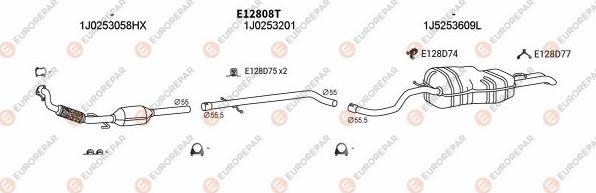 EUROREPAR EXH103256 - Система випуску ОГ autocars.com.ua