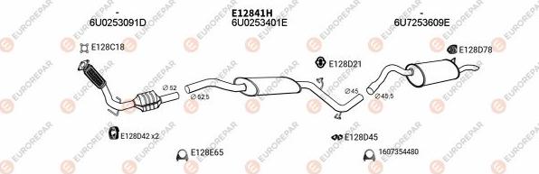 EUROREPAR EXH103265 - Система випуску ОГ autocars.com.ua