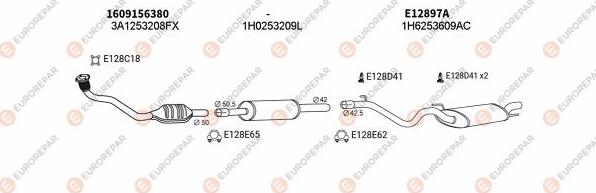 EUROREPAR EXH103293 - Система випуску ОГ autocars.com.ua