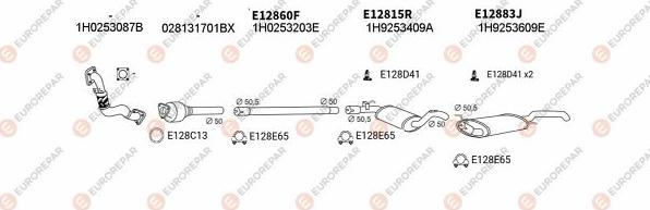 EUROREPAR EXH103308 - Система випуску ОГ autocars.com.ua