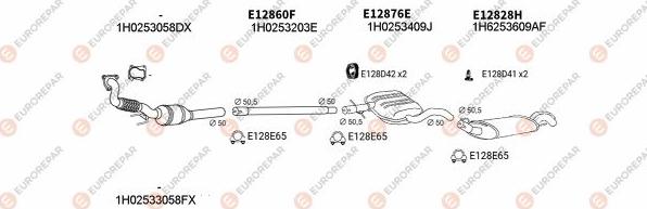 EUROREPAR EXH103313 - Система випуску ОГ autocars.com.ua