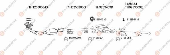 EUROREPAR EXH103321 - Система випуску ОГ autocars.com.ua