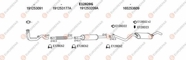 EUROREPAR EXH103329 - Система випуску ОГ autocars.com.ua