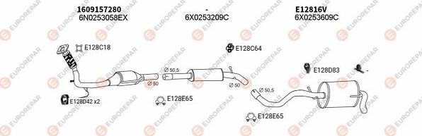 EUROREPAR EXH103333 - Система выпуска ОГ avtokuzovplus.com.ua