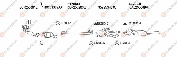 EUROREPAR EXH103339 - Система випуску ОГ autocars.com.ua