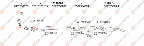 EUROREPAR EXH103354 - Система випуску ОГ autocars.com.ua