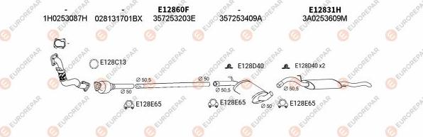 EUROREPAR EXH103355 - Система випуску ОГ autocars.com.ua