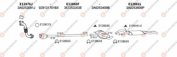 EUROREPAR EXH103356 - Система випуску ОГ autocars.com.ua
