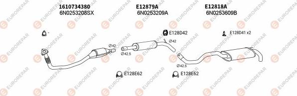 EUROREPAR EXH103366 - Система випуску ОГ autocars.com.ua