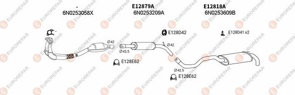 EUROREPAR EXH103369 - Система випуску ОГ autocars.com.ua