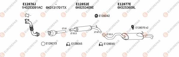 EUROREPAR EXH103382 - Система випуску ОГ autocars.com.ua