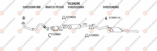 EUROREPAR EXH103399 - Система випуску ОГ autocars.com.ua