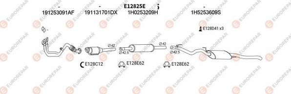 EUROREPAR EXH103402 - Система випуску ОГ autocars.com.ua
