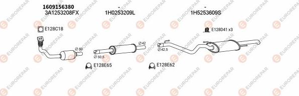 EUROREPAR EXH103405 - Система випуску ОГ autocars.com.ua
