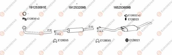 EUROREPAR EXH103421 - Система випуску ОГ autocars.com.ua