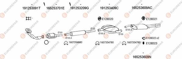 EUROREPAR EXH103426 - Система випуску ОГ autocars.com.ua