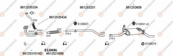 EUROREPAR EXH103435 - Система випуску ОГ autocars.com.ua