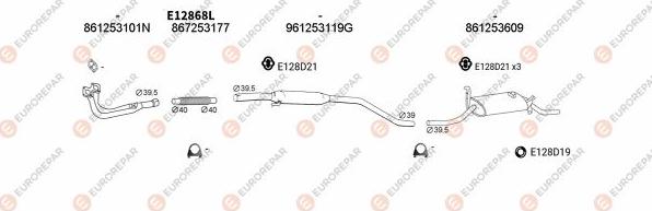 EUROREPAR EXH103437 - Система випуску ОГ autocars.com.ua