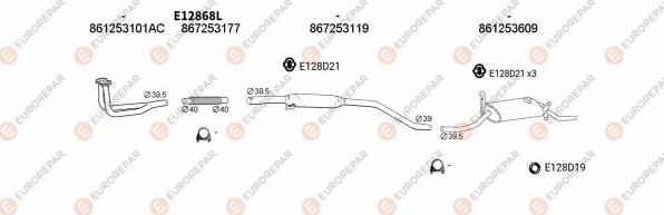 EUROREPAR EXH103439 - Система випуску ОГ autocars.com.ua