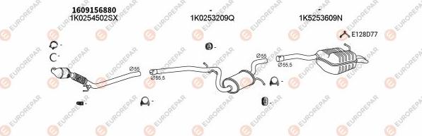 EUROREPAR EXH103452 - Система випуску ОГ autocars.com.ua