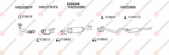 EUROREPAR EXH103465 - Система випуску ОГ autocars.com.ua