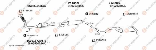 EUROREPAR EXH103467 - Система випуску ОГ autocars.com.ua