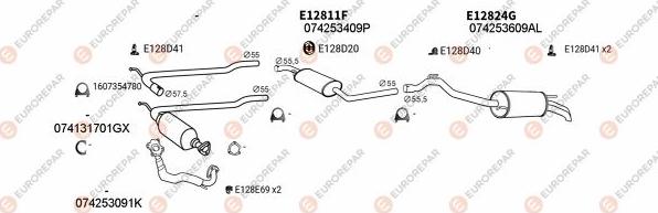 EUROREPAR EXH103468 - Система випуску ОГ autocars.com.ua