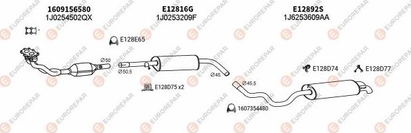 EUROREPAR EXH103492 - Система випуску ОГ autocars.com.ua