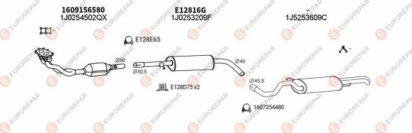 EUROREPAR EXH103495 - Система випуску ОГ autocars.com.ua