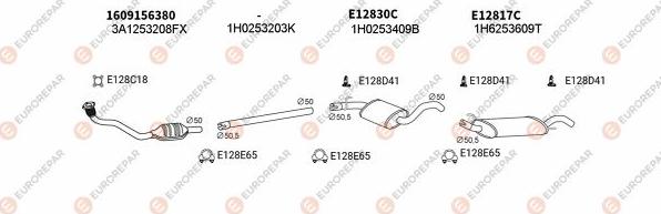 EUROREPAR EXH103500 - Система випуску ОГ autocars.com.ua