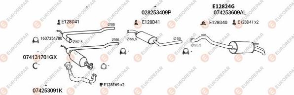 EUROREPAR EXH103503 - Система випуску ОГ autocars.com.ua