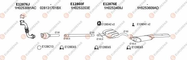 EUROREPAR EXH103516 - Система випуску ОГ autocars.com.ua