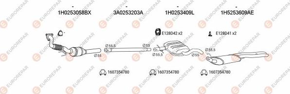 EUROREPAR EXH103517 - Система випуску ОГ autocars.com.ua