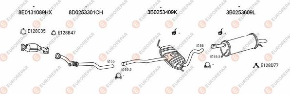 EUROREPAR EXH103522 - Система випуску ОГ autocars.com.ua