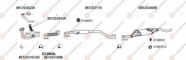EUROREPAR EXH103552 - Система випуску ОГ autocars.com.ua
