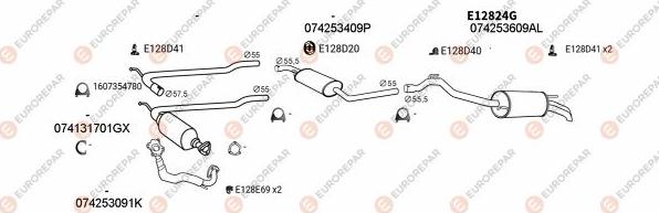 EUROREPAR EXH103579 - Система випуску ОГ autocars.com.ua