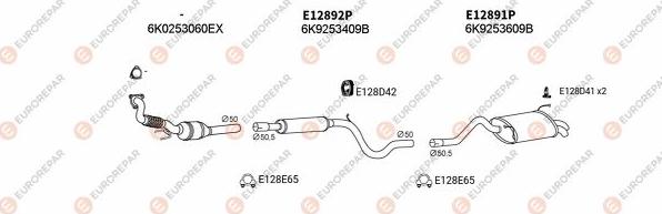 EUROREPAR EXH103603 - Система випуску ОГ autocars.com.ua
