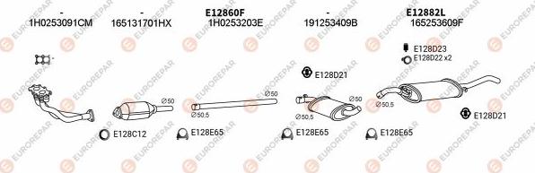 EUROREPAR EXH103610 - Система випуску ОГ autocars.com.ua