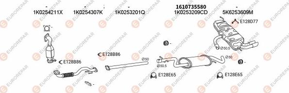 EUROREPAR EXH103624 - Система випуску ОГ autocars.com.ua