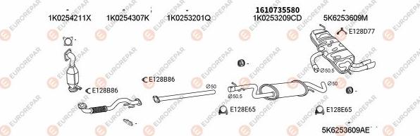 EUROREPAR EXH103632 - Система випуску ОГ autocars.com.ua